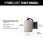 YANSUN 2-Pack Modern Farmhouse Wall Sconce with Fabric Shade Matte Black E26 Indoor Wall Light for Bedroom Hallway Living Room