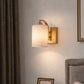 YANSUN Set of 2 Gold Fabric Wall Sconces Modern E26 Indoor Wall Lights with Cylindrical Shade for Bedroom Hallway Living Room
