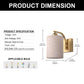 YANSUN Set of 2 Gold Fabric Wall Sconces Modern E26 Indoor Wall Lights with Cylindrical Shade for Bedroom Hallway Living Room