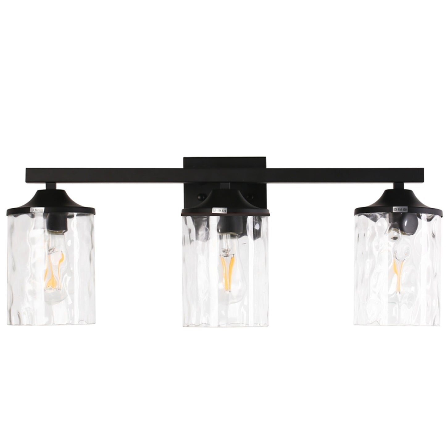 YANSUN 4.72in Ripple Glass Lamp Shade Replacement Globe Clear Round Glass Cover for Pendant Wall Light Ceiling Fixture