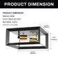 11.41 in. 2-Light Black and Gold Farmhouse Caged Square Flush Mount Industrial Vintage Ceiling Lighting