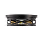 10.6 in. 2-Light Black Flush Mount Ceiling Light with Copper Accents,for Foyer Corridor No Bulbs Included (2-Pack)