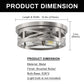 11 in. 2-Light Nickel Farmhouse Flush Mount with Drum Metal Cage Shade for Entryway Bedroom