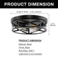 YANSUN 12.6 in. 3-Light Black Metal Drum Flush Mount Lighting with No Bulbs Included 1-Pack