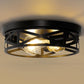 YANSUN 3-Light Black Ceiling Fixture E26 Bulb Not Included