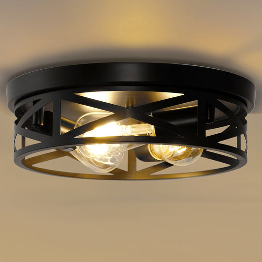 YANSUN 3-Light Black Ceiling Fixture E26 Bulb Not Included