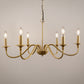 6-Light Gold Candle Rustic Industrial Iron Chandeliers for Dining Room Living Room