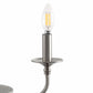 6-Light Nickel Candle Rustic Industrial Iron Chandeliers for Dining Room Living Room