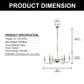 6-Light Nickel Candle Rustic Industrial Iron Chandeliers for Dining Room Living Room