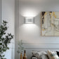 8.03 in. 1-Light White Modern Lantern Wall Sconce, Up and Down Wall Mount Light Living Room Bedroom Hallway (2-Pack)