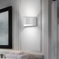 YANSUN 8 in. 1-Light White Modern Lantern Wall Sconce for Living Room and Hallway (2-Pack)