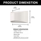 YANSUN 8 in. 1-Light White Modern Lantern Wall Sconce for Living Room and Hallway (2-Pack)