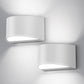 8.03 in. 1-Light White Modern Lantern Wall Sconce, Up and Down Wall Mount Light Living Room Bedroom Hallway (2-Pack)