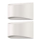 YANSUN 8 in. 1-Light White Modern Lantern Wall Sconce for Living Room and Hallway (2-Pack)