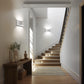 8.03 in. 1-Light White Modern Lantern Wall Sconce, Up and Down Wall Mount Light Living Room Bedroom Hallway (2-Pack)