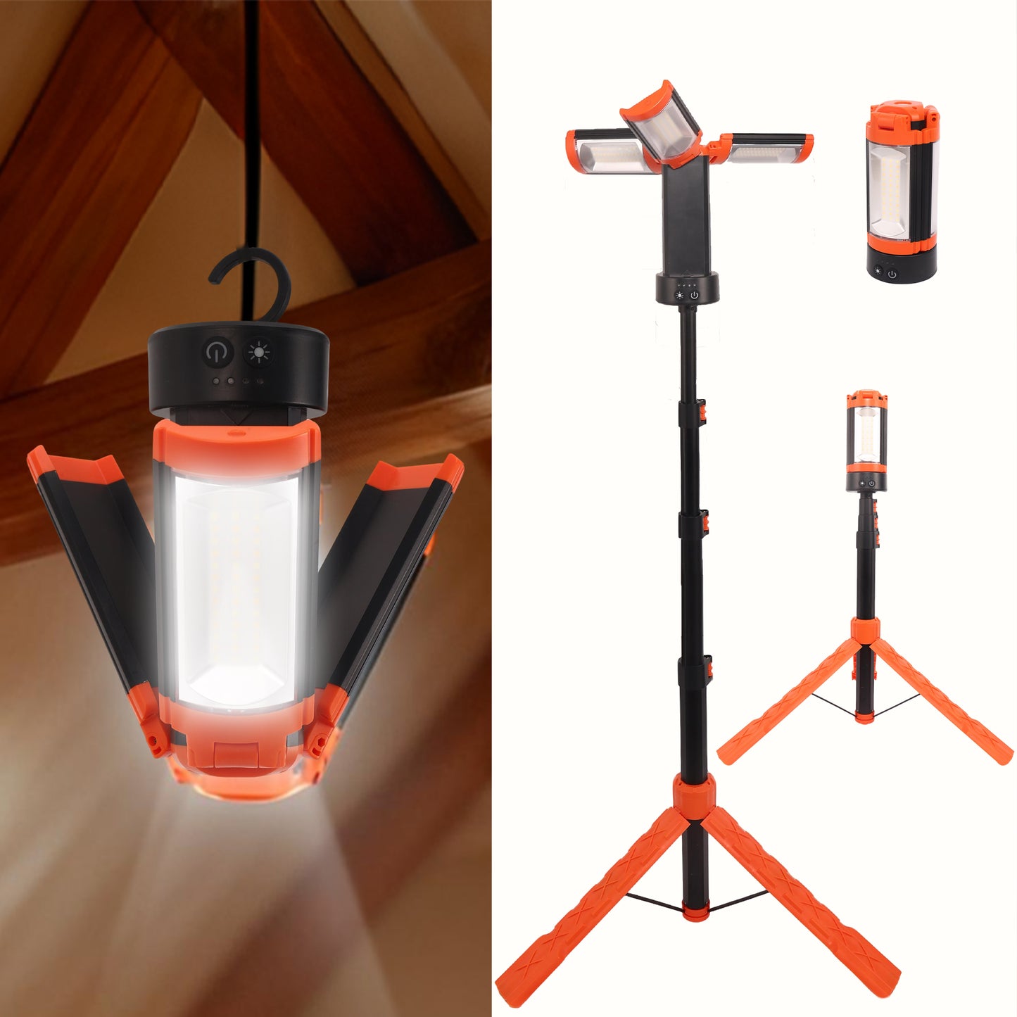 YANSUN Outdoor Lighting Solution with Adjustable Height & Multiple Light Modes, Portable Design for Various Applications