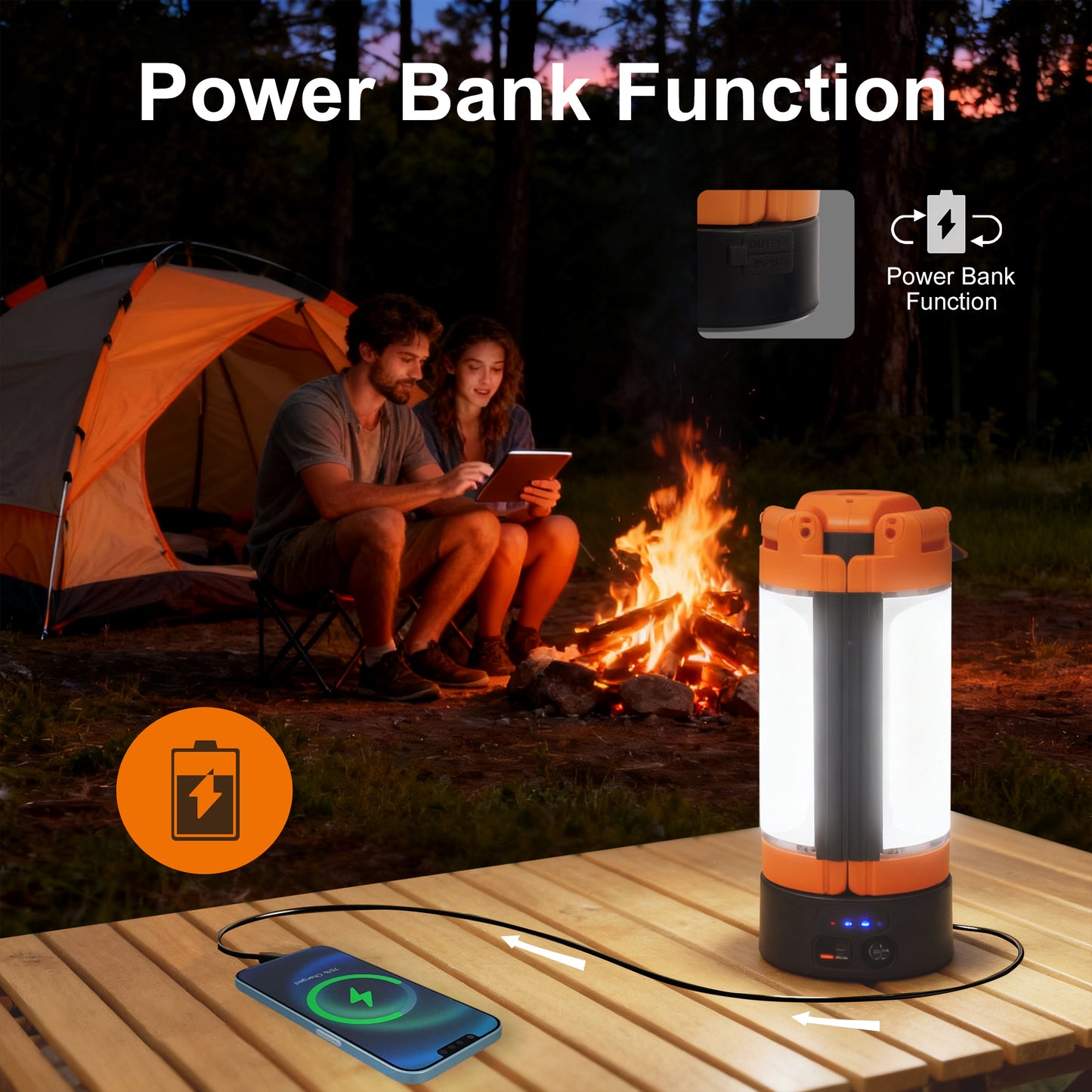 YANSUN Outdoor Lighting Solution with Adjustable Height & Multiple Light Modes, Portable Design for Various Applications