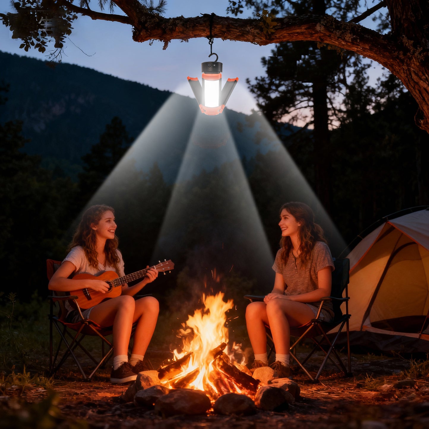YANSUN Outdoor Lighting Solution with Adjustable Height & Multiple Light Modes, Portable Design for Various Applications
