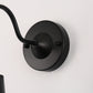 YANSUN 1-Light Black Plug-in Wall Sconce with Metal Bell Shade and E26 Base (2-Pack, Bulbs Included)