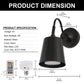 YANSUN 1-Light Black Plug-in Wall Sconce with Metal Bell Shade and E26 Base (2-Pack, Bulbs Included)