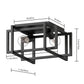 YANSUN 2-Light Modern Farmhouse Semi Flush Mount Ceiling Light Industrial Vintage Iron Ceiling Fixture E26 for Kitchen Hallway Bedroom Entryway