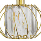 YANSUN 7.1 In. 1-Light Gold Semi-Flush Mount Ceiling Light with Crystal Shade Fixture with E26 Bas for Hallway or Bedroom