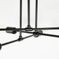 YANSUN 16 in. 6-Light Black Sputnik Modern Linear Semi Flush Mount