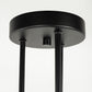 YANSUN 16 in. 6-Light Black Sputnik Modern Linear Semi Flush Mount