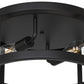 YANSUN 2-Light 12.6 in. Matte Black Drum Flush Mount Ceiling Light