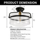 YANSUN 12 in. 1-Light Black Semi-Flush Mount Ceiling Light with Clear Glass Shade for Bedroom Foyer (1-Pack)