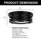 11 in. 2-Light Black Farmhouse Flush Mount with Drum Metal Cage Shade for Entryway Bedroom (2-Pack)