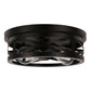 11 in. 2-Light Black Farmhouse Flush Mount with Drum Metal Cage Shade for Entryway Bedroom (2-Pack)