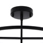 17 in. 4-Light Black Industria Caged Drum Ceiling Semi-Flush Mount Light for Kitchen Island Dining Room