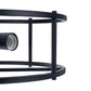 17 in. 4-Light Black Industria Caged Drum Ceiling Semi-Flush Mount Light for Kitchen Island Dining Room