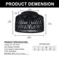 YANSUN 11.8 in.3-Light Black Flush Mount Ceiling Light with Hand-Woven Cage Shade for Hallway Bedroom