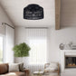 YANSUN 11.8 in.3-Light Black Flush Mount Ceiling Light with Hand-Woven Cage Shade for Hallway Bedroom