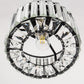 10 in. 1-Light Black Modern Semi-Flush Mount with Crystal Shade and No Bulbs Included