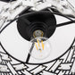 8 in. 1-Light Black Modern Semi-Flush Mount with Shade and No Bulbs Included