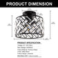 8 in. 1-Light Black Modern Semi-Flush Mount with Shade and No Bulbs Included