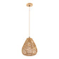60-Watt 10 in. 1-Light Rope Mini Pendant Light with Rope Shade and No Bulbs Included