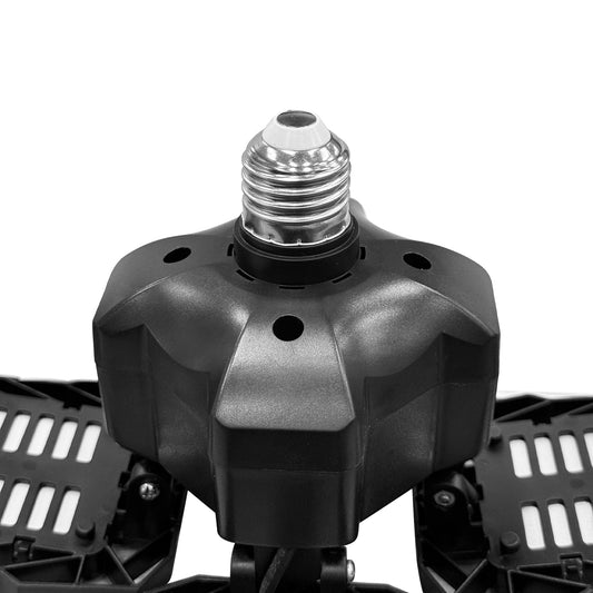 YANSUN 4-Pack 60W LED Garage Light E26 Deformable 4-Leaf Ceiling Light 3000LM 6500K Shop Basement Workshop Lighting Fixture