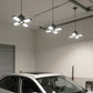 YANSUN 4-Pack 60W LED Garage Light E26 Deformable 4-Leaf Ceiling Light 3000LM 6500K Shop Basement Workshop Lighting Fixture