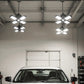 YANSUN 4-Pack 60W LED Garage Light E26 Deformable 4-Leaf Ceiling Light 3000LM 6500K Shop Basement Workshop Lighting Fixture