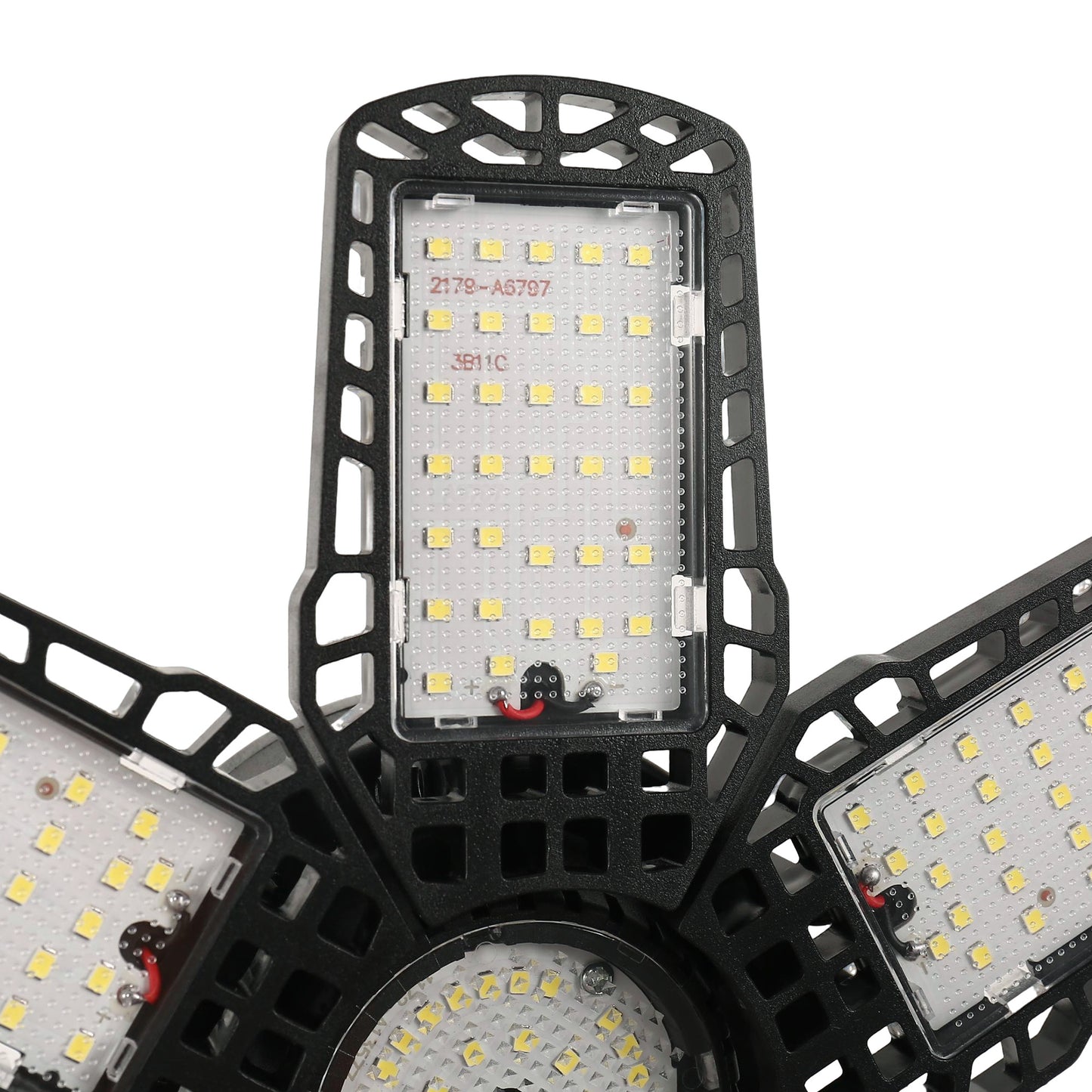 YANSUN 6-Blade E26 LED Garage Light, 48W (Equivalent to 281W), 6500K White Light, 110-265V