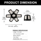 YANSUN 6-Blade E26 LED Garage Light, 48W (Equivalent to 281W), 6500K White Light, 110-265V