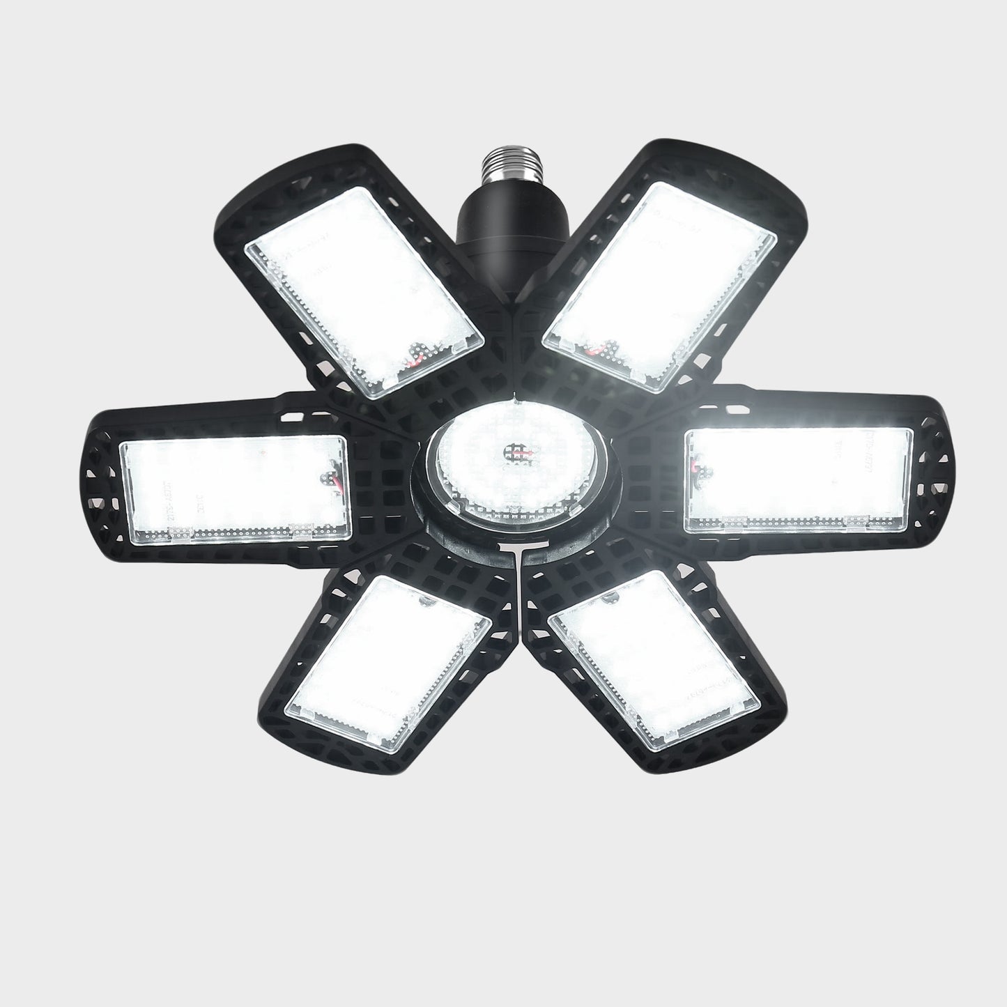 YANSUN 6-Blade E26 LED Garage Light, 48W (Equivalent to 281W), 6500K White Light, 110-265V