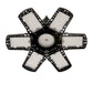YANSUN 6-Blade E26 LED Garage Light, 48W (Equivalent to 281W), 6500K White Light, 110-265V