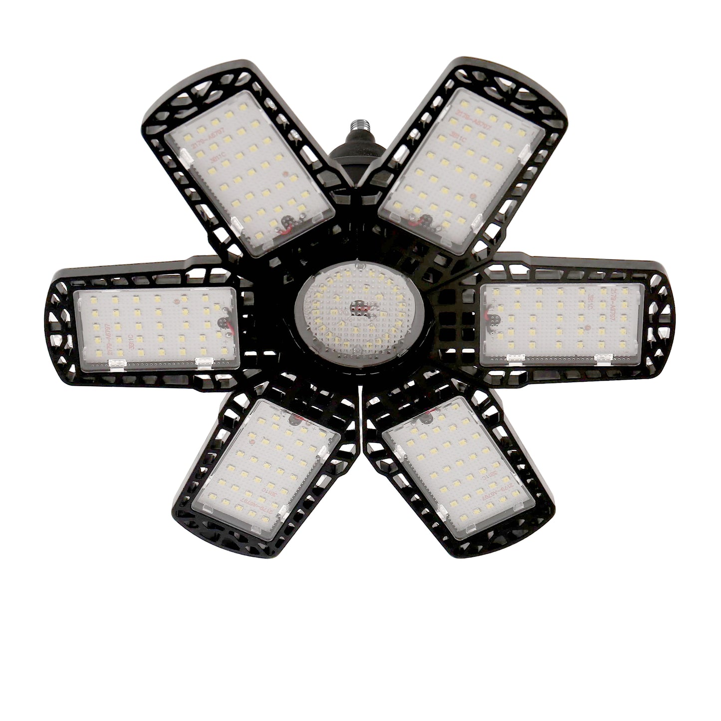YANSUN 6-Blade E26 LED Garage Light, 48W (Equivalent to 281W), 6500K White Light, 110-265V