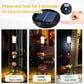 YANSUN Slim Waist Double-Layer Iron Frame Floor Lamp 1W IP45 with White & Warm Light, Black Finish