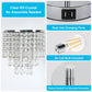 YANSUN Modern 1-Light Crystal Dimmable Table Lamp with Dual USB Charging and Rotary Switch (Light bulbs not included)